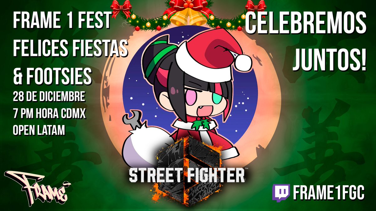 Frame1FGC's tweet image. Antes de terminar el año, venimos con un torneo de último momento para celebrar la navidad en nuestra hermosa comunidad. Esperamos que se diviertan y se la pasen bien en este evento improvisado, hecho con el afán de poder convivir entre todos.

start.gg/tournament/fra…