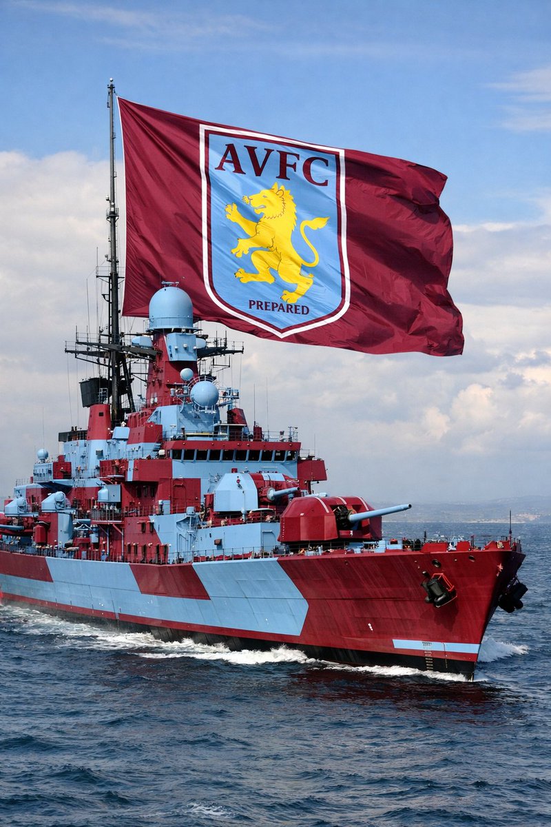 avfcbreaking's tweet photo. HMS PISS THE LEAGUE.
Destination- League winners 25/26.
#AVFC #CFC https://t.co/Go90lkZMLP