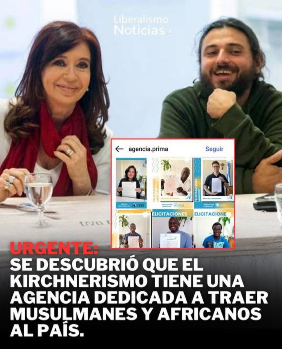 peladodelatv's tweet image. 🚨URGENTE🚨

🔥Hay una agencia KUKA dedicada a traer MUSULMANES y AFRICANOS al PAÍS