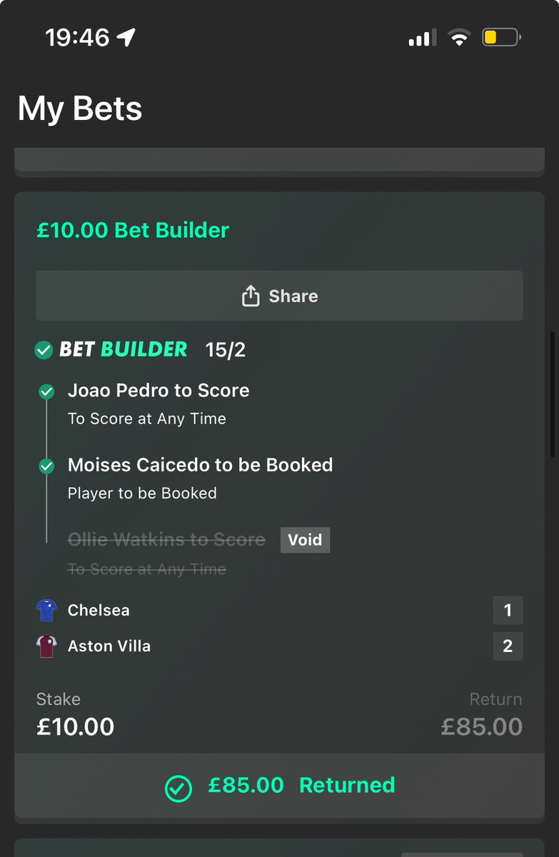 bwhart24's tweet photo. @bet365 any chance of paying this out properly, Watkins still scored👀 https://t.co/mFdmaUHc92
