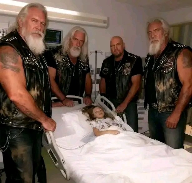 Un gruppo di Easy Riders, "Harleysti", si presentarono per dire addio alla bambina che nessun altro voleva andare a visitare, nemmeno i suoi genitori. 

Sto parlando di uomini enormi con gilet di pelle borchiati, catene che pendevano dalle cinture, tatuaggi che coprivano ogni