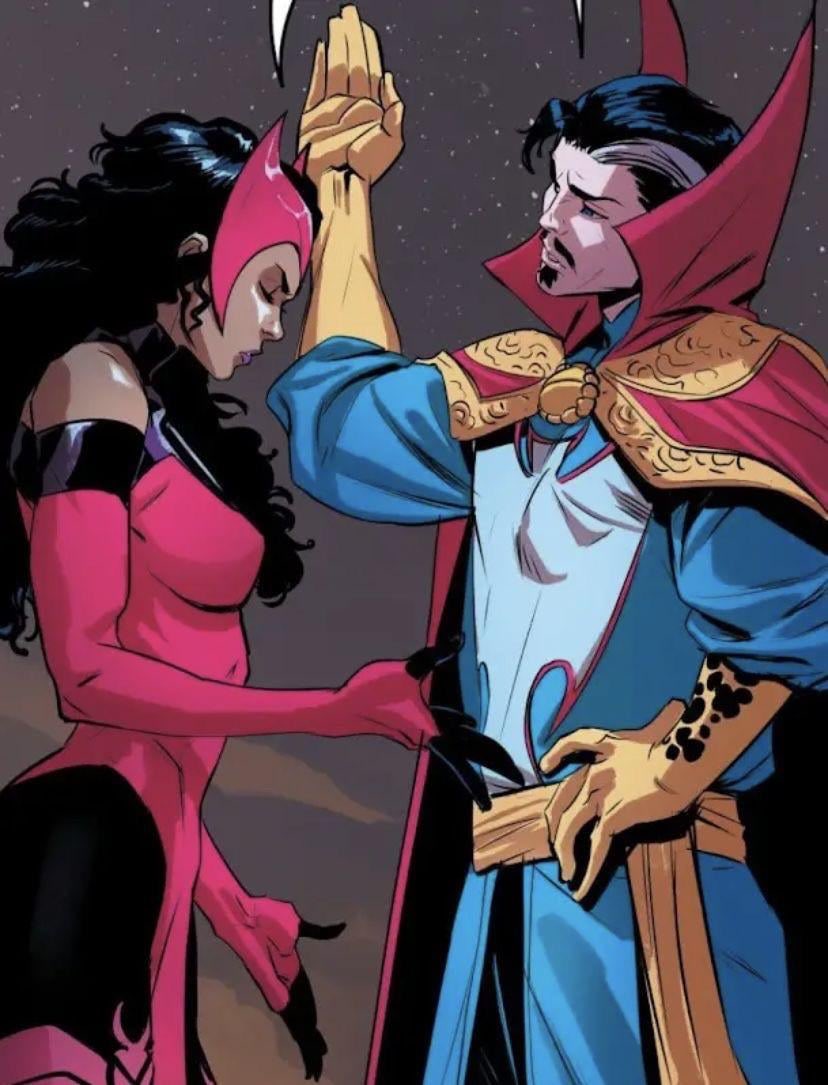 its_luuck's tweet image. Sometimes, in the silence of the night, I find myself wondering how Strange will react knowing that the new Sorceress Supreme is his friend Wanda 

#HexSpoilers