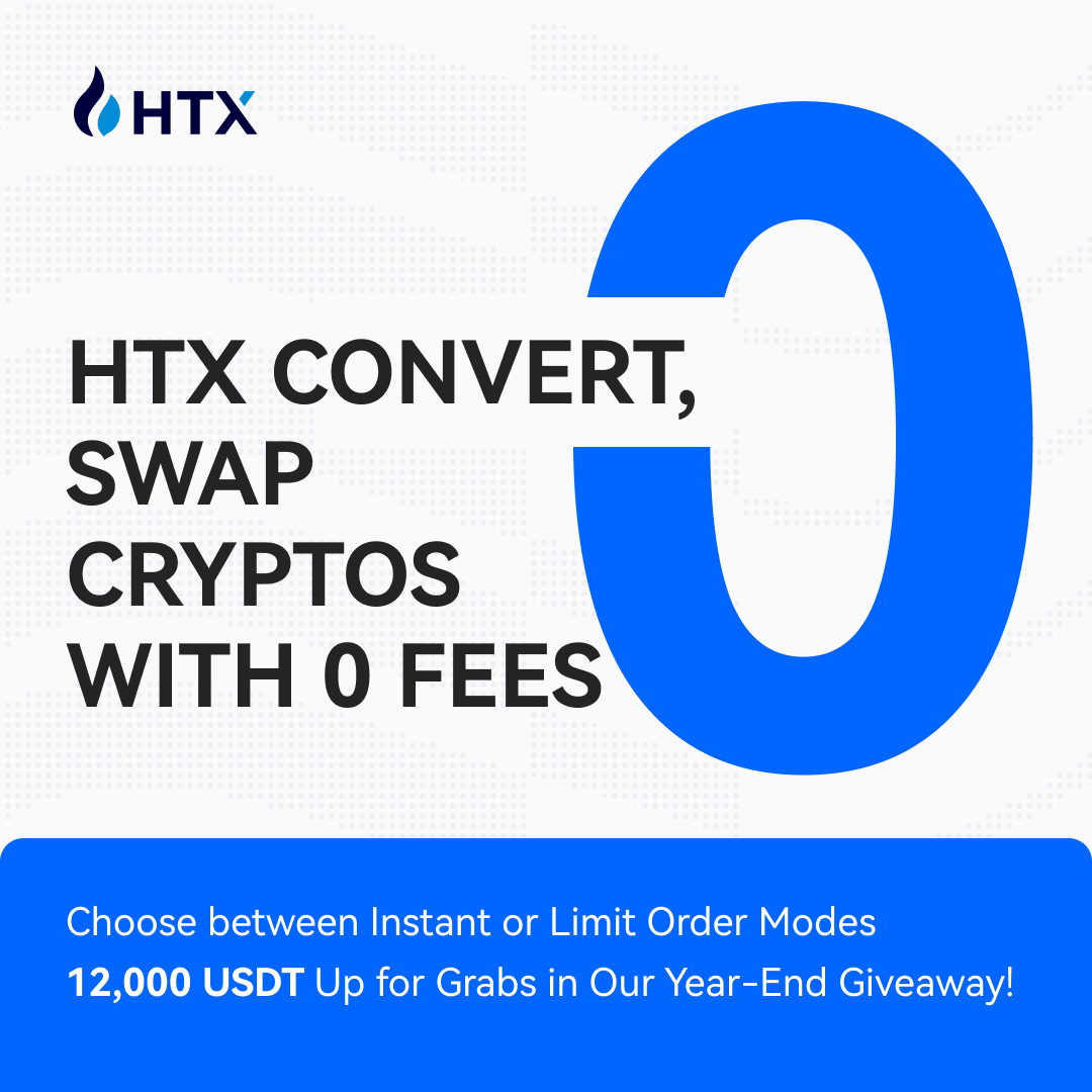 Use HTX Convert for zero-fee conversions among popular cryptos and share a 10,000+ USDT prize pool! Navigate bull and bear markets and seize stable gains.