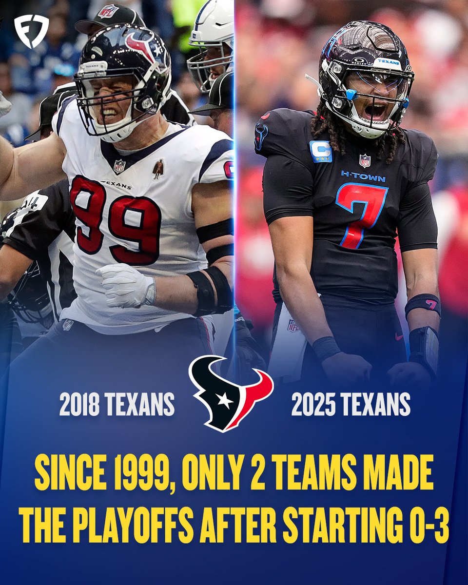 0-3 ➡️ PLAYOFFS CLINCHED 

The Texans have a knack for this type of thing 😉

#NFL | #HTownMade