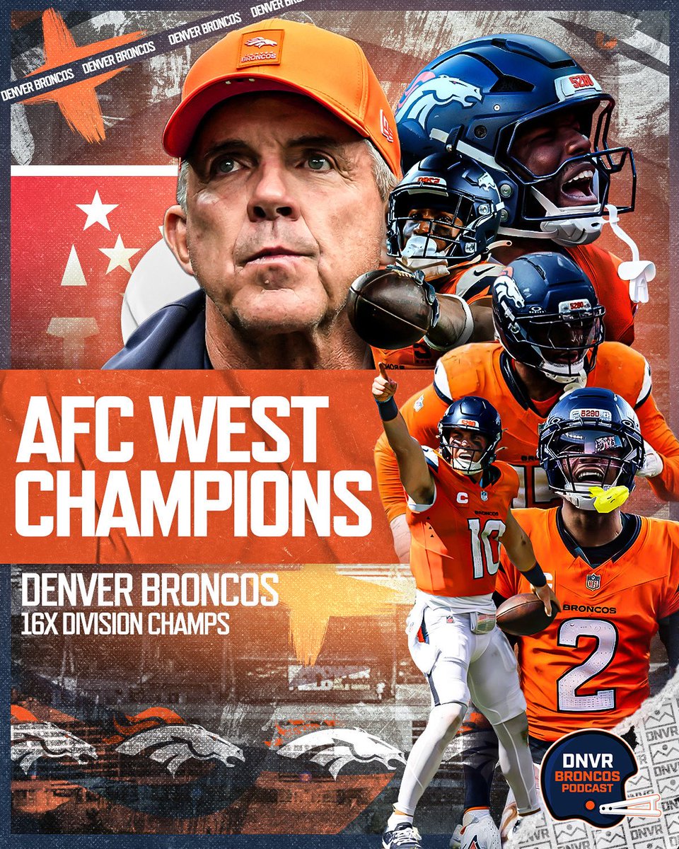 DNVR_Broncos's tweet image. THE DENVER BRONCOS ARE AFC WEST CHAMPIONS 🔥