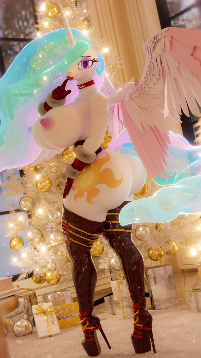 Maybe she has a gift for you or she is the gift? 😏

RT please if you like my arts and happy New Year ^^
#mlp #bimbo #Christmas