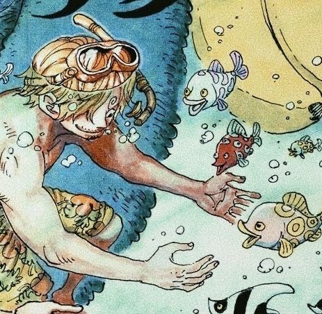 mittensandcoco's tweet image. A mermaid who is friends with the fishes