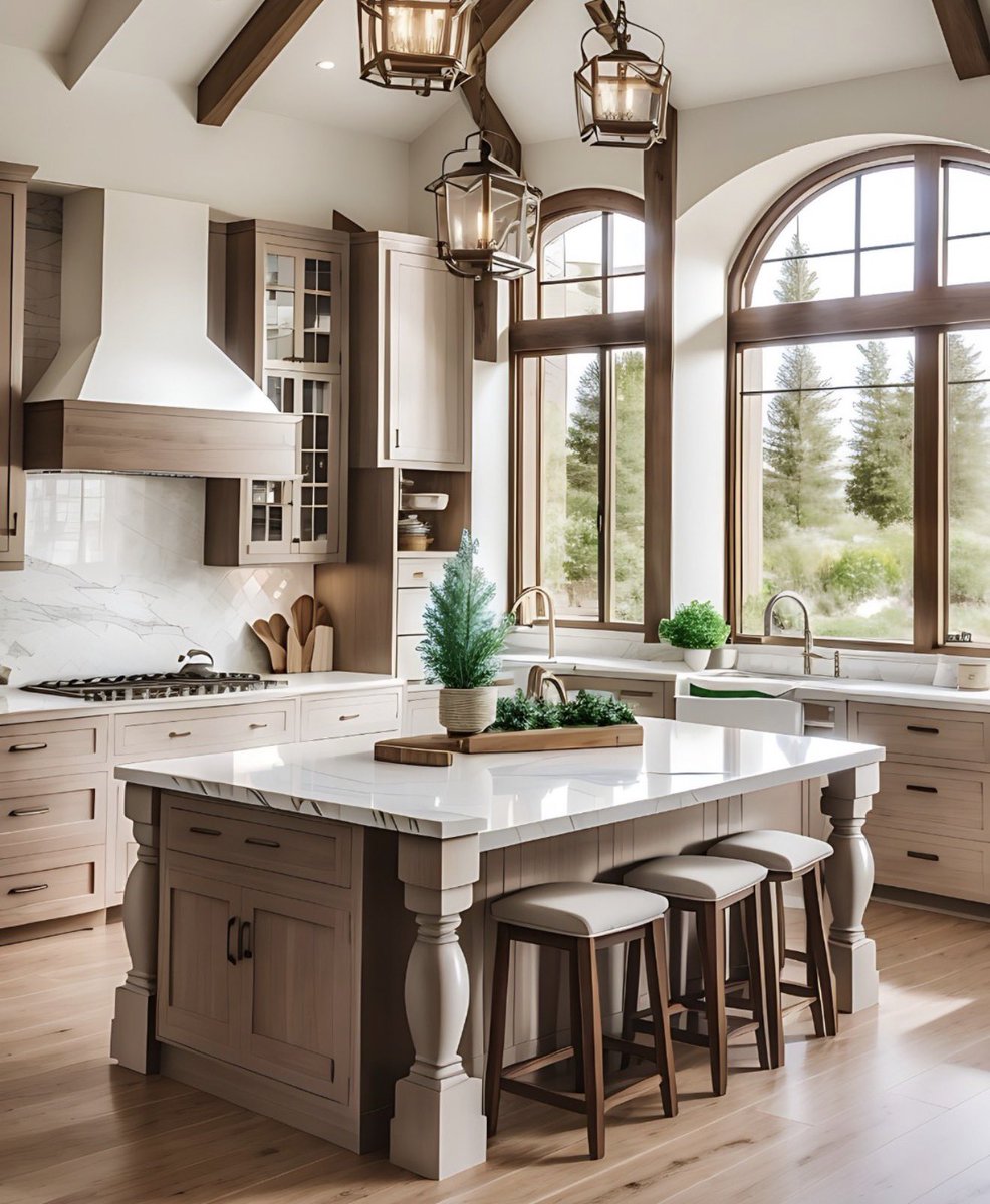 mastrosavas_1e9's tweet image. This #kitchen is the perfect blend of warmth &amp;amp; sophistication. With natural wood tones, arched windows that invite in the light, &amp;amp; a stunning marble island, it’s a dream space for cooking, gathering, &amp;amp; making memories.

#RusticElegance #DreamKitchen #LuxuryHomes #TimelessDesign