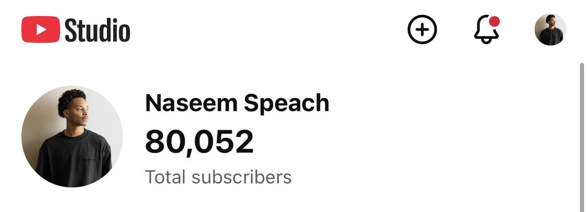 naseem_speach's tweet photo. Just hit 80,000 subscribers on YouTube.
Grateful for everyone who watches, supports, and believes in what I'm building.
100K has always been the dream - and every day it feels closer to becoming a reality. ❤️ https://t.co/xaxxzyNqwj