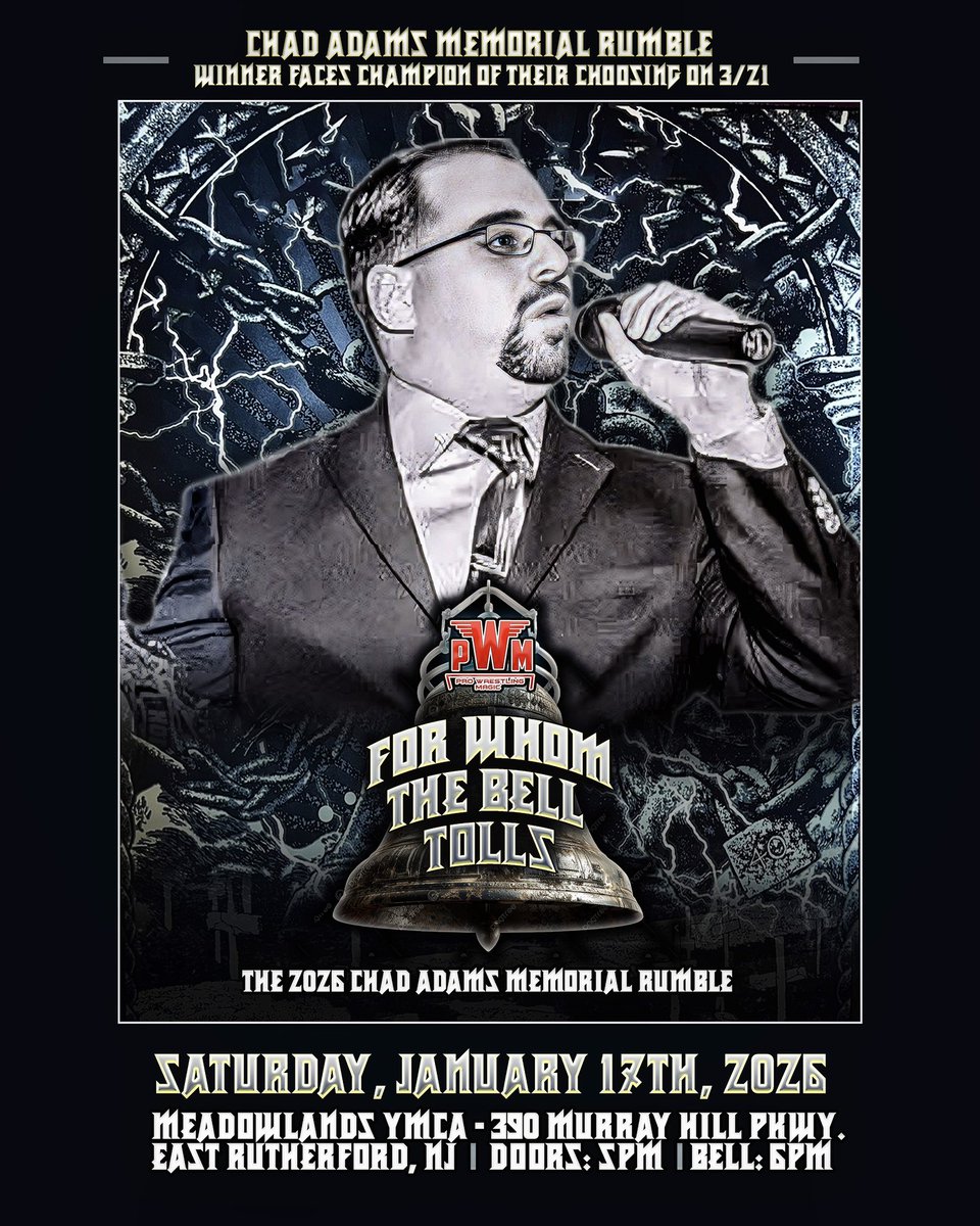 WrestlingMagic's tweet image. Our Card So Far For 1/17:

#ChadAdamsMemorialRumble

@AzRi3aL VS @Smiley_Lucha 

@mateo_marcelos VS @wcwcrowbar 

@timidtamirgibbs VS @ElijahEden_ VS @nunzio_guido 

+3 More Matches TBA Soon! 

🎟️: ProWrestlingMagic.com 
#ThisIsMagic