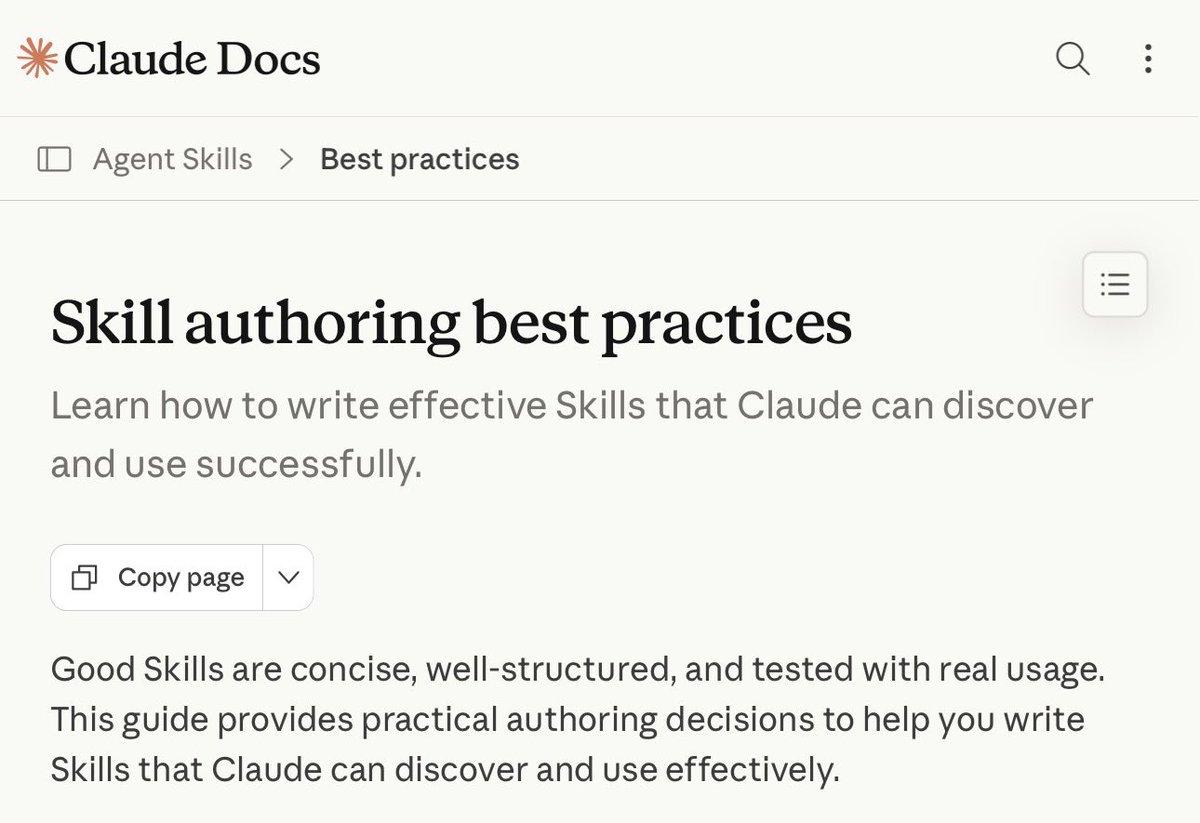Skills docs excerpt