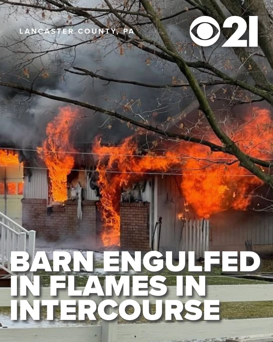 CBS21NEWS's tweet image. The Intercourse Fire Company says there was minor damage to the home next to the barn. 
NEW PHOTOS: bit.ly/48XGzBO
#gallery #fire #response #crews #news #breaking #update
