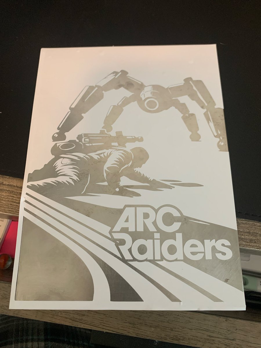 Rustpunkart's tweet photo. @EmbarkStudios From my heart to the Rust Belt! Here is some rust art. My son and I play weekly and Arc has been a blast. Thank you. If there’s a PO Box for fan art submissions, let me know. https://t.co/1C0LlbfDgv