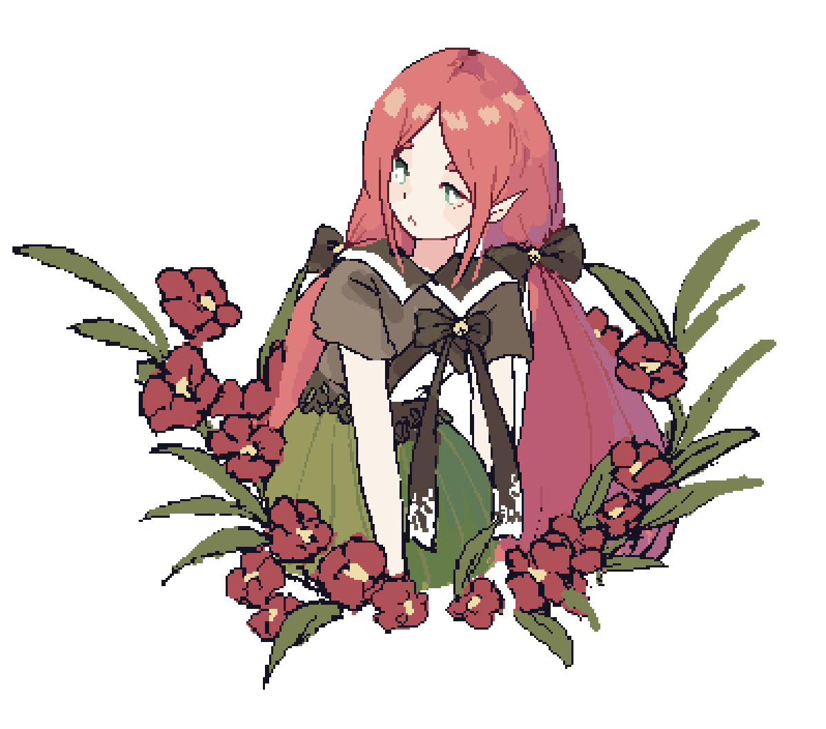 「my girls. wips #pixelart #ドット絵」|finchのイラスト
