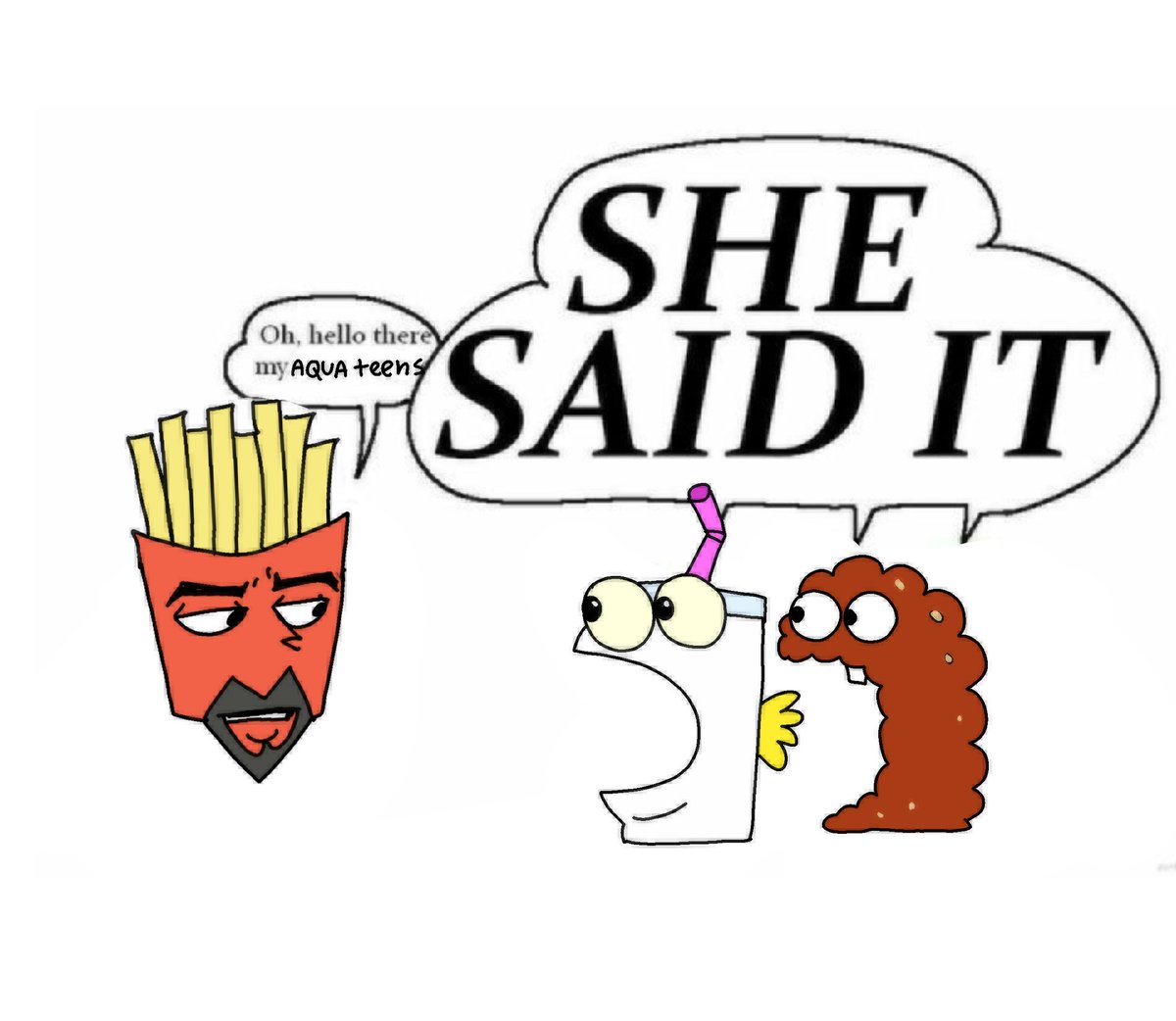 frylocks_wife's tweet photo. I enjoy doing this

#athf #frylock #mastershake #meatwad https://t.co/NdcEpGIngM