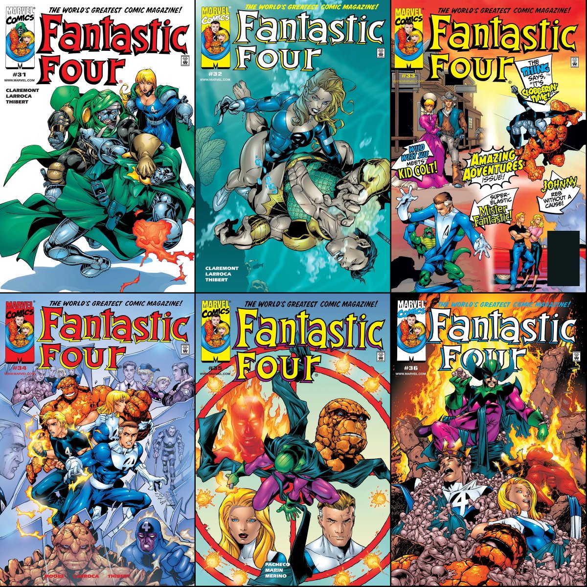 Fantastic Four #31-36 from July-December 2000.