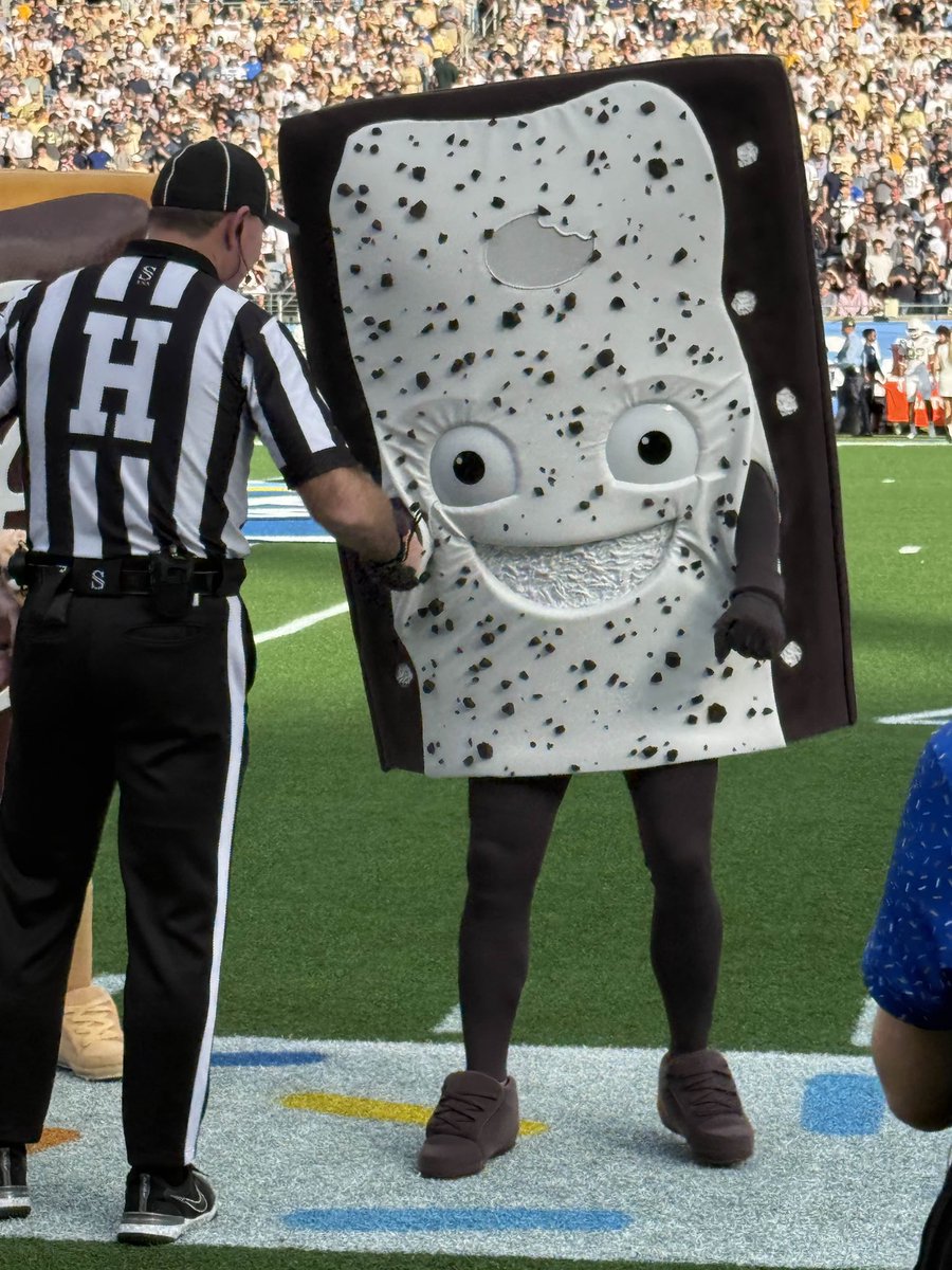 SickosCommittee's tweet photo. I feel like cookies and cream and the refs are in the same color scheme. @PopTartsBowl https://t.co/7ZLptiWava