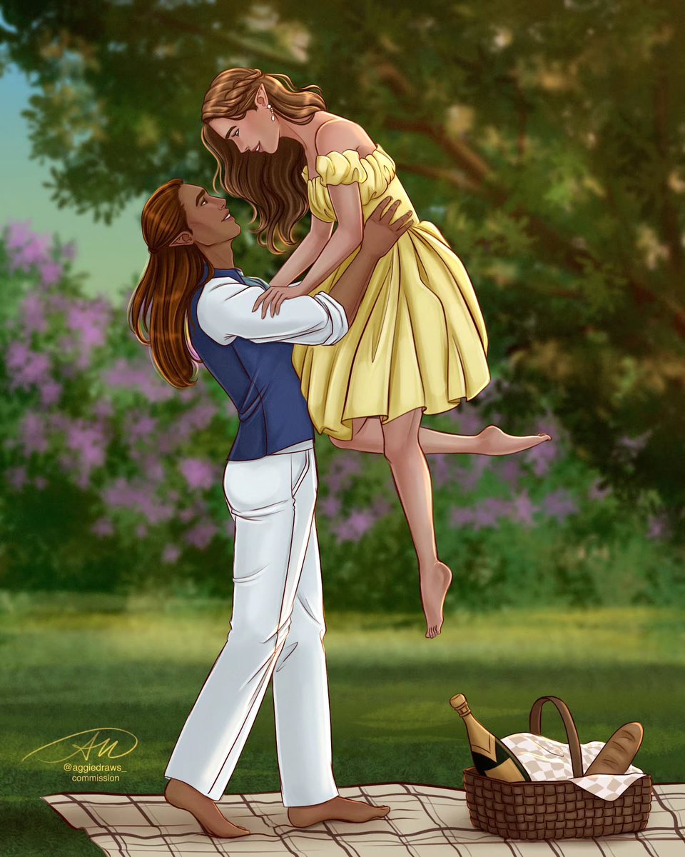 elucien on a picnic day 🧡

🎨 art by @/aggiedraws_ comm mayreadsbooks27 
🏷️ #elucien #elainarcheron #lucienvanserra #acotar <a href="/SJMaas/">Sarah J. Maas</a>