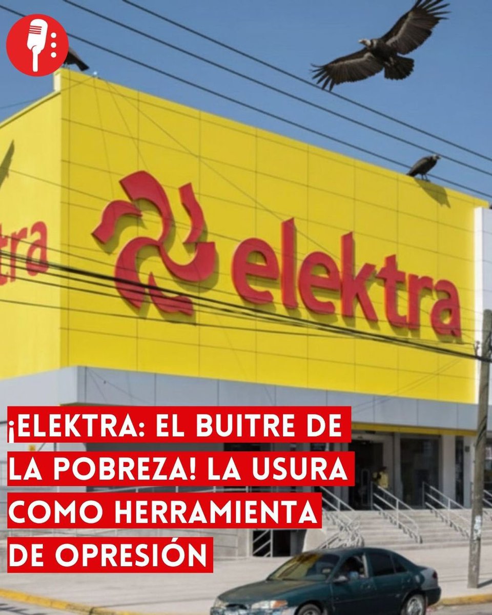 ReporterosMX_'s tweet image. ⭕️ #Reportajes2025 | ¡ELEKTRA: EL BUITRE DE LA POBREZA! 

Elektra no combate la pobreza: la explota. Créditos “fáciles”, tasas de hasta 150%, endeudamiento eterno y millones fuera de la banca formal. Así opera el negocio agiotista de Ricardo Salinas Pliego (@RicardoBSalinas) a…