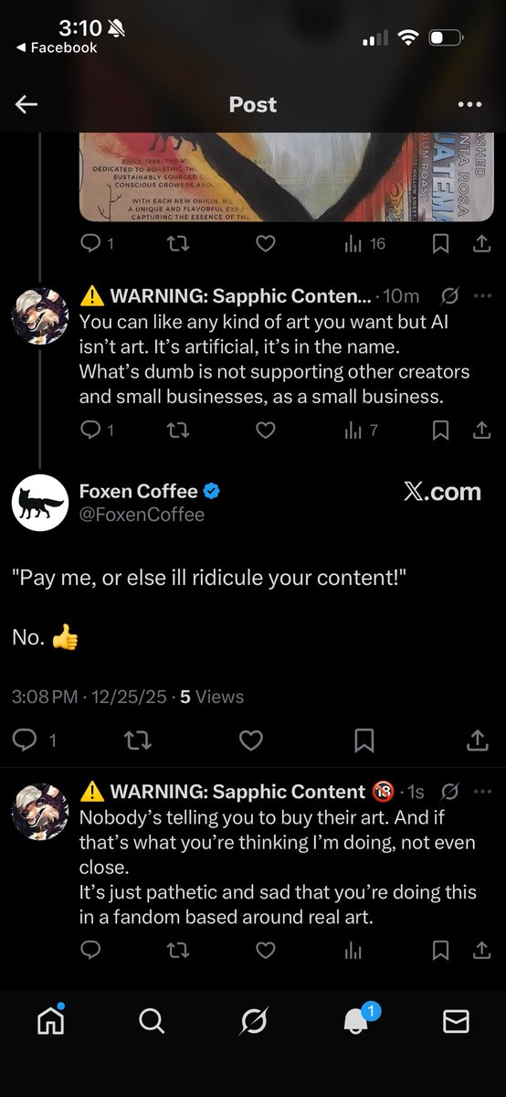 shutup_em's tweet image. Yea no. Fuck FoxenCoffee.
Anyone know of any better furry based coffee brands? 
Support your community, support living, breathing, artists.