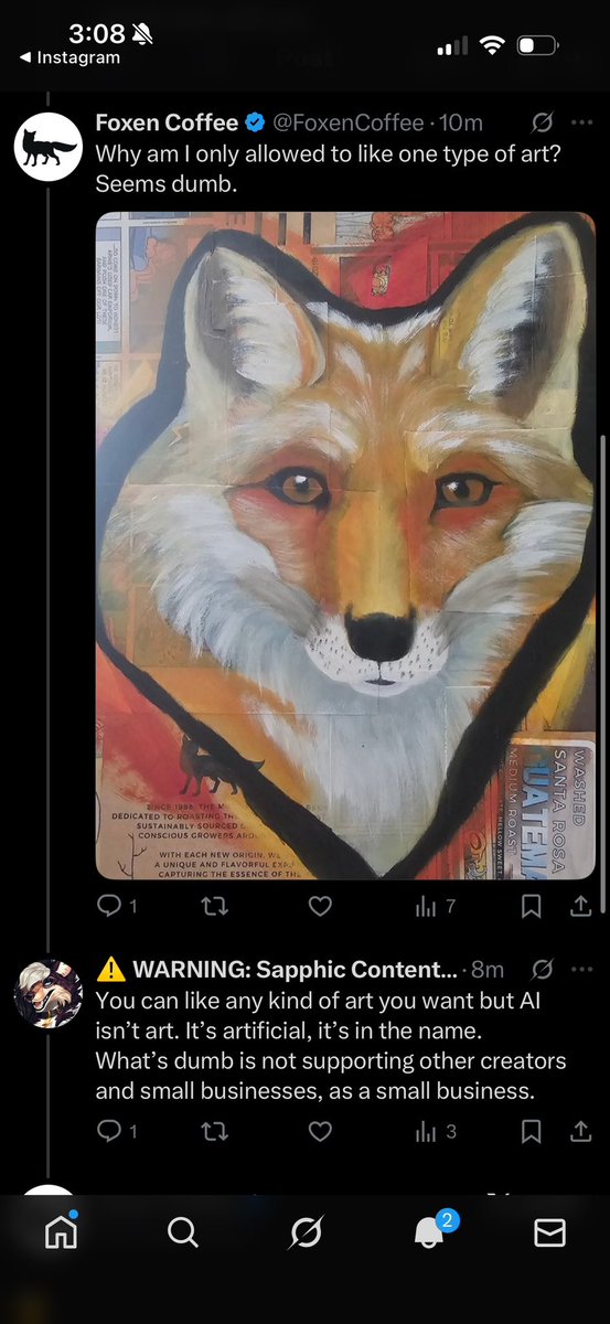 shutup_em's tweet image. Yea no. Fuck FoxenCoffee.
Anyone know of any better furry based coffee brands? 
Support your community, support living, breathing, artists.