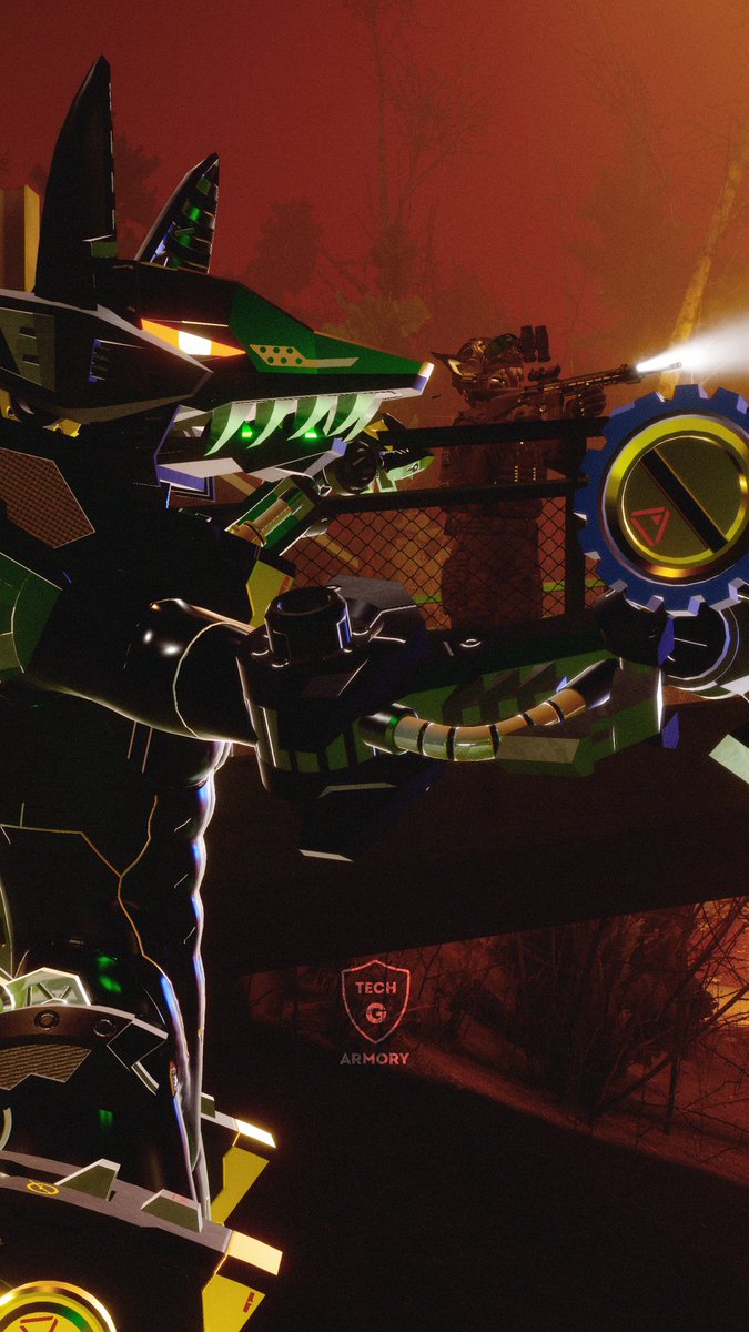 TechGArmory's tweet image. I got a friendly Shadow Fox zoid to join me for this shoot! I'm also trying to get into the habit of adding watermarks to my work. Next week, I'll be experimenting with some new content with more editing work involved. Stay tuned!

#VRChat #VRChatPhotography