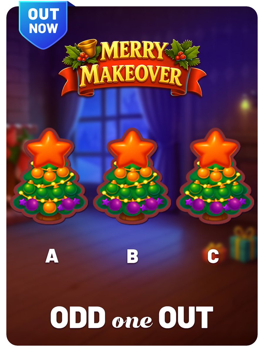 RoyalLoungeCas's tweet photo. 🔍 Which is the Odd One Out in this #MerryMakeover image Spinners? 🎁 https://t.co/ufozd3YhB9 https://t.co/BYqPEKd6fi