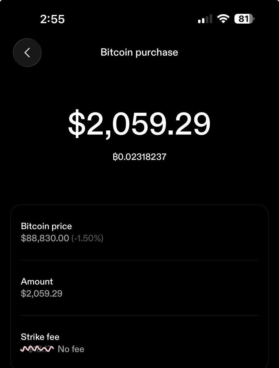 Only_21Mil's tweet image. Been trying out new platforms for $BTC purchases and direct deposit. 

I think I have settled on @Strike. Bitcoin platform with no fees or spread on direct deposits and recurring buys. Fees for standard purchases get lowered the more I deposit, buy, or pay in bitcoin. 

I know it…