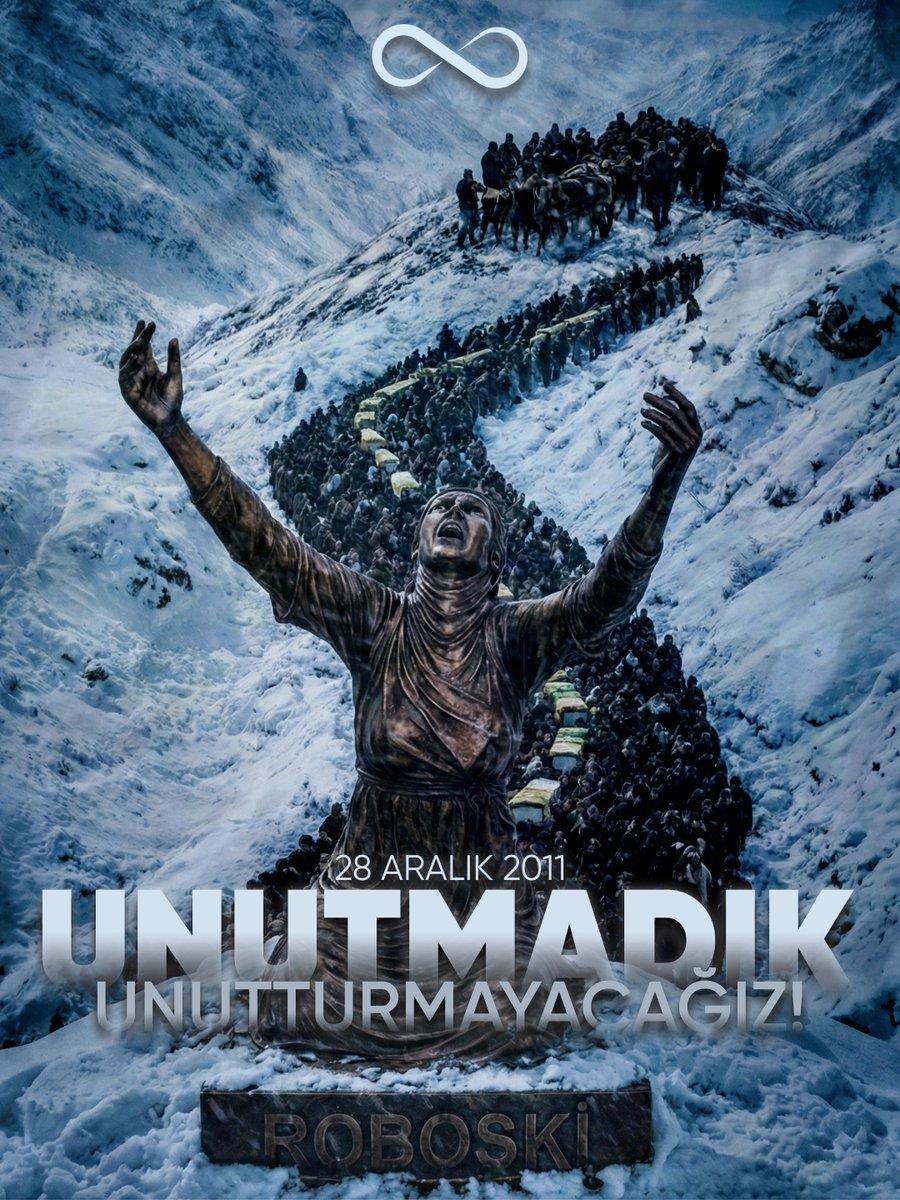 Me ji bîr nekir, em nadin jibîrkirin…
♾️
Ma xo vîrî ra nêkerd, ma do nêde vîrkerdiş…
♾️
Unutmadık, unutturmayacağız…
♾️

#Roboski