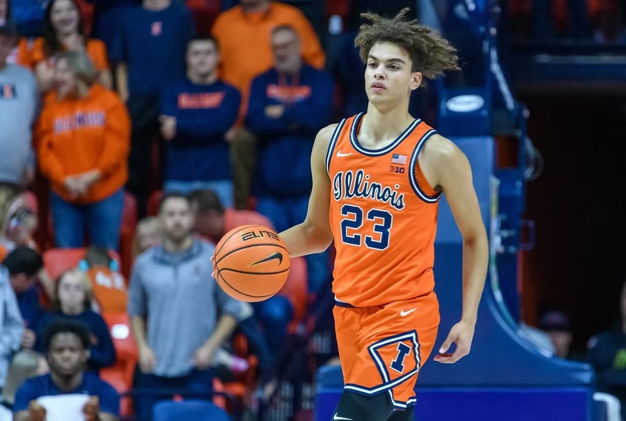 slipthescreen's tweet image. The biggest riser of this draft cycle has been 6'6 Illinois Fr Keaton Wagler. From fringe top 150 recruit to projected 1 &amp;amp; Done, his ascent has been extraordinary. Below is my evaluation of Wagler so far and answer to whether or not he's here to stay in the 2026 draft class!