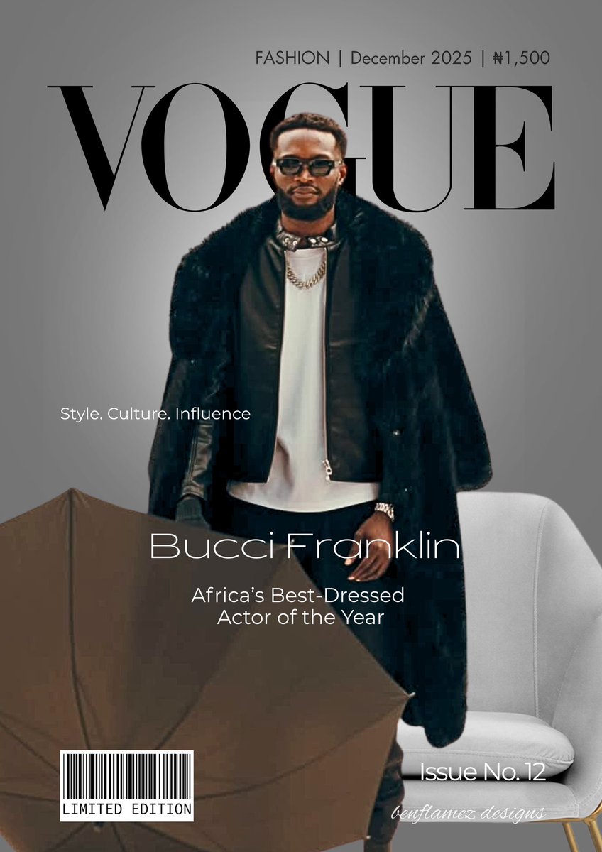 A Vogue-inspired editorial cover concept featuring <a href="/BucciFranklin/">Bucci Franklin</a> — style, culture, and influence in one frame.
Designed by Benflamez Designs ✨
<a href="/buccifranklin/">Bucci Franklin</a> <a href="/voguemagazine/">Vogue Magazine</a> <a href="/VogueRunway/">Vogue Runway</a> 
#EditorialDesign #BucciFranklin #FashionCreative #AfricanDesign