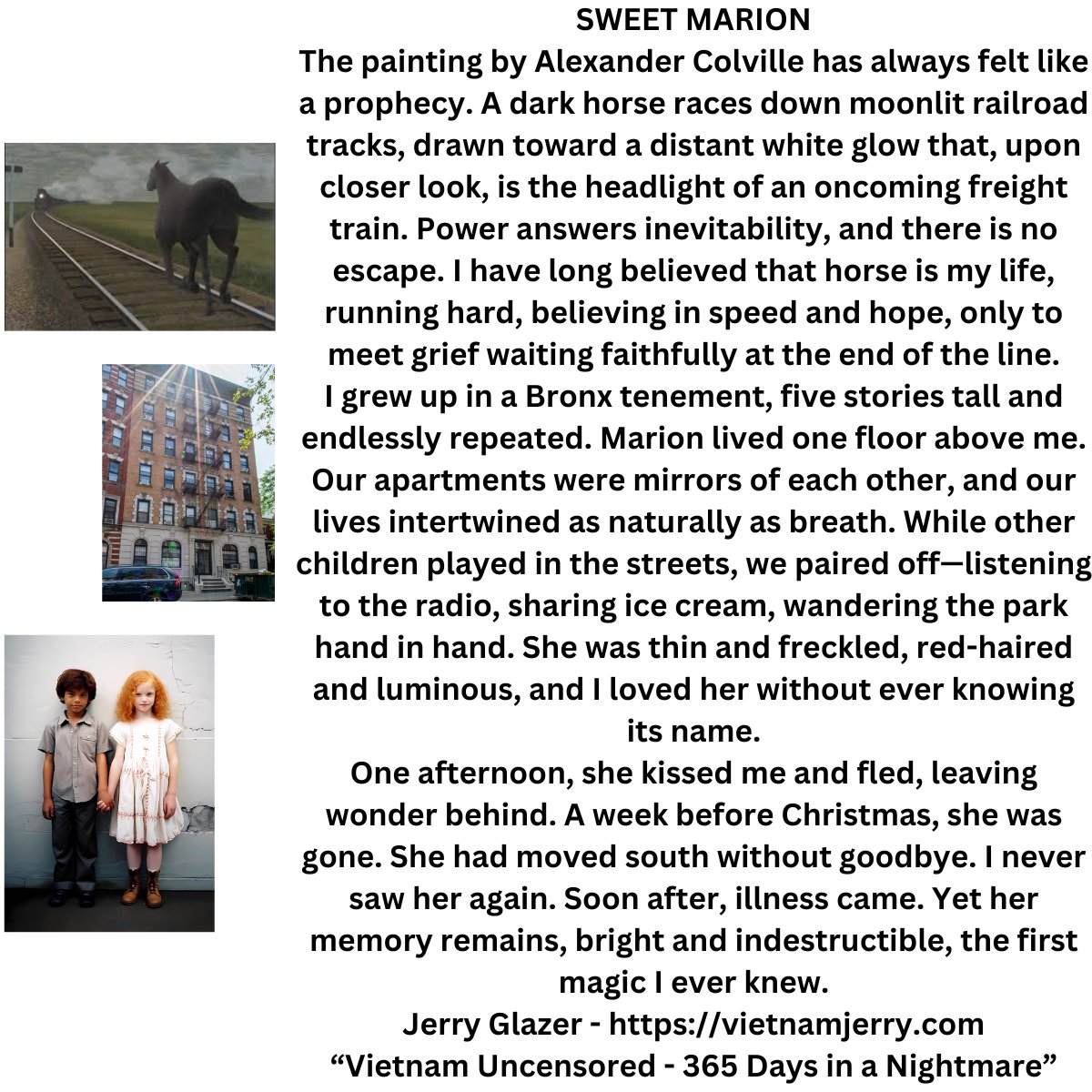 JERRYGLAZER1's tweet photo. A childhood memory, a haunting painting, and the moment innocence met loss. Some images follow us for a lifetime. Read more at https://t.co/7XQyVTcjGF #PersonalEssay #LiteraryNonfiction #MemoryAndLoss #ComingOfAge #ArtAsMetaphor https://t.co/dGjomXBLDJ