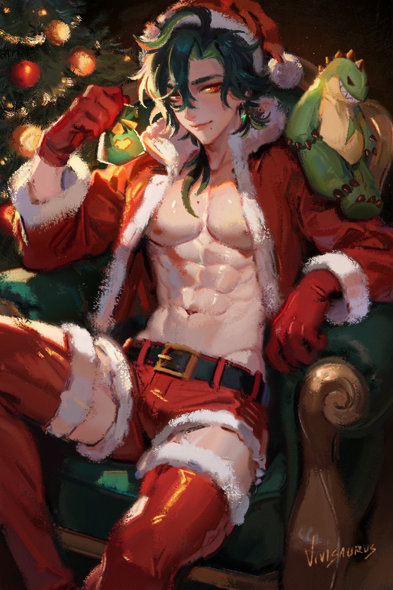 My (slightly updated) entry for Mujin's Christmas art contest.
Congrats to everyone who participated, this was really fun! Especially chat's reactions during the stream haha, everyone was down so bad 😭 (platonically)
Hope everyone's holidays have been nice so far ☃️🎄
#mujinrex