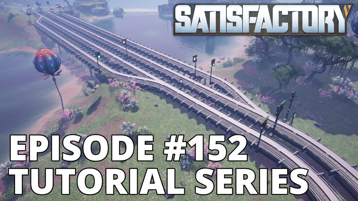 We finished adding supports for our newly added train tracks in Episode 152, along with working on the signalling a bit more. We then started work on the Radio Control Unit factory, come check it out over here on YouTube: youtu.be/Z2q4UDGZ4V4 #Satisfactory <a href="/SatisfactoryAF/">Satisfactory</a>