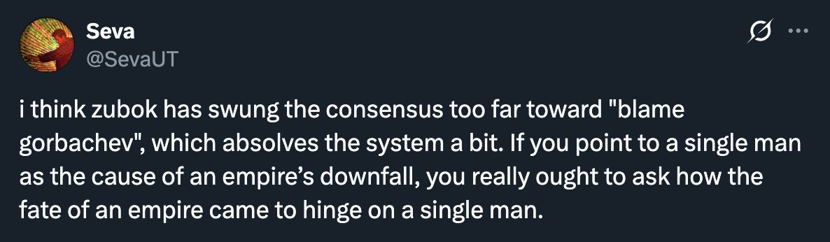 SevaUT's tweet photo. this is what I mean, here's a tankie offloading all the blame on gorbachev https://t.co/pkFjYwacES