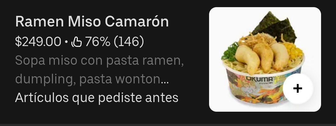 IvanIBT00's tweet photo. @Profeco presento queja contra Okuma Sushi (Av. Lapizlazuli 2684, Guadalajara, Jalisco 44540). Vendieron una sopa miso de camarón con imagen ilustrativa engañosa y sin los ingredientes mostrados. Pagué $250 y el producto no correspondía a lo ofrecido. Solicito revisión. https://t.co/4ZdLwZqV5z