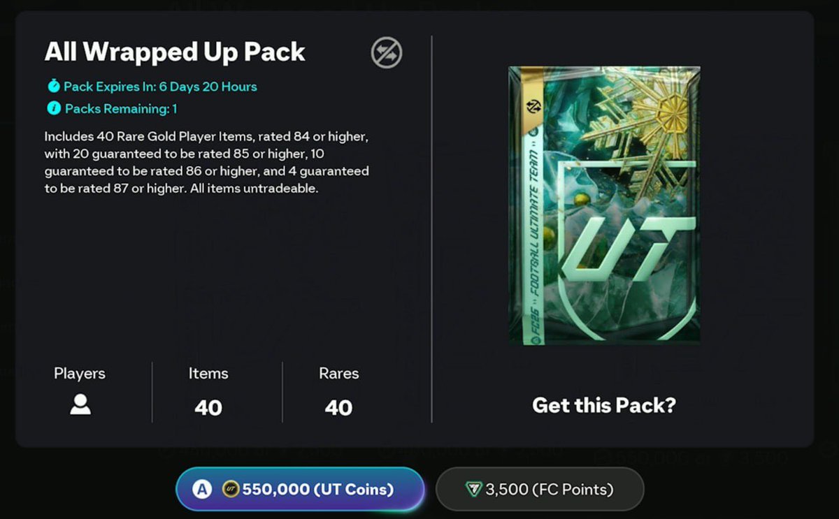 FC26News_'s tweet image. Who wants to open this 550k pack? 🔥

• ❤️ Like + RT
• ✅ Follow me + @SuperCoinsy
• 👇 Tell us your console 

Christmas winners picked soon 🎅
