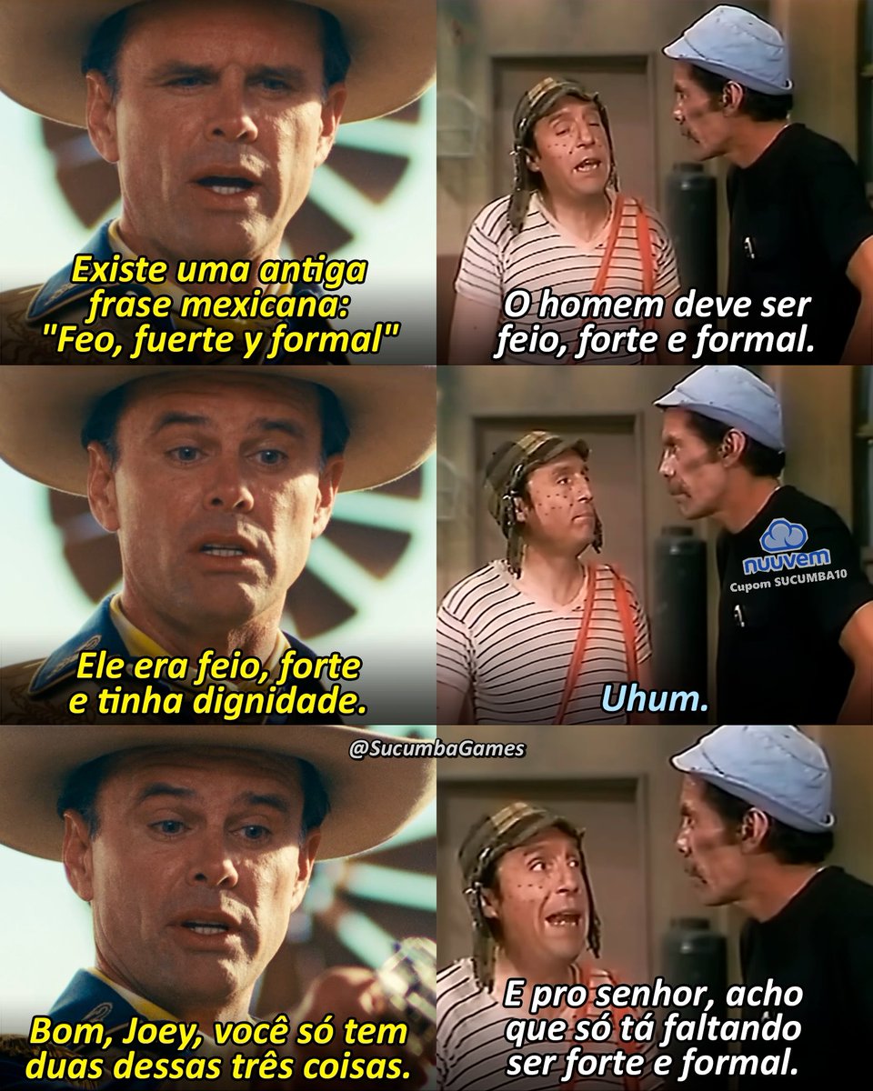 SucumbaGames's tweet photo. Fallout, Temporada 1 X Chaves, Temporada 3 https://t.co/Ralyupo97W