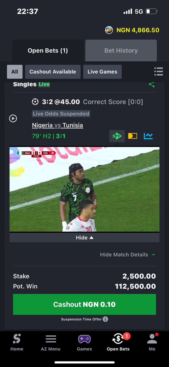 Wish me well guys. I took correct score Nigeria 3:2 Tunisia. We are at 3:1. 

#NGATUN #AFCON2025 Victor Oshimen Lookman Nwabali