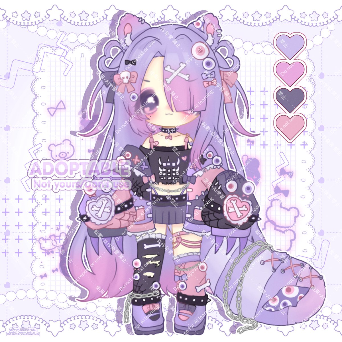 MomooPiink's tweet image. 💚VGen Adoptable
₊˚⊹♡ Get it below! ⬇
✧ 𝖢𝖺𝗇 𝖻𝖾 𝗉𝗎𝗋𝖼𝗁𝖺𝗌𝖾𝖽 𝖺𝗌 𝗈𝗎𝗍𝖿𝗂𝗍
𝘉𝘢𝘴𝘦 𝘣𝘺 : 𝘴𝘵𝘳𝘢𝘸𝘣𝘶𝘯𝘪𝘮𝘪𝘭𝘬
•┈୨♡୧┈• 
#adoptable #Vtuber #adopt 
#characterdesign #VGen