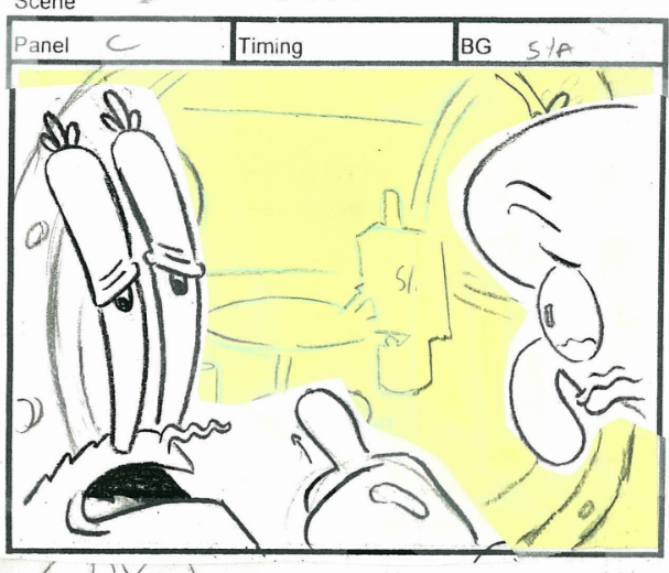 ArtofSpongebob's tweet image. A drawing from the episode "Dying for Pie."