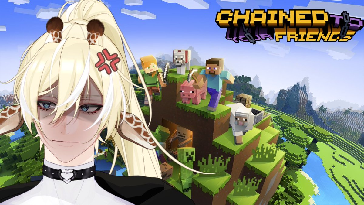 HEYYY EVERYONE for my Debutaversary we will be doing 2 different big fun collabs and today we will be seeing if a bunch of vtubers can beat Minecraft but CHAINED TOGETHER I hope too see you all there

⏲️3pm pst / 5pm cst / 6pm est