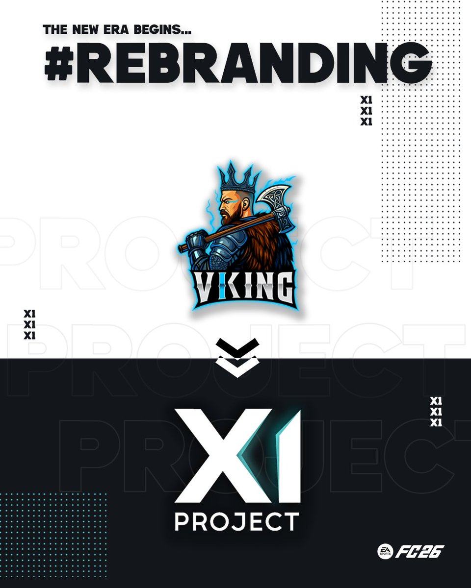 X1Projectx's tweet image. 11 jugadores. Una sola visión. 🏟️

El fútbol es equipo, y nuestra nueva marca lo lleva grabado en su esencia. Bienvenidos a X1 Project. 

RT si vas a muerte con el proyecto esta temporada. 🔥

#EAFC26 #X1Project #Rebranding