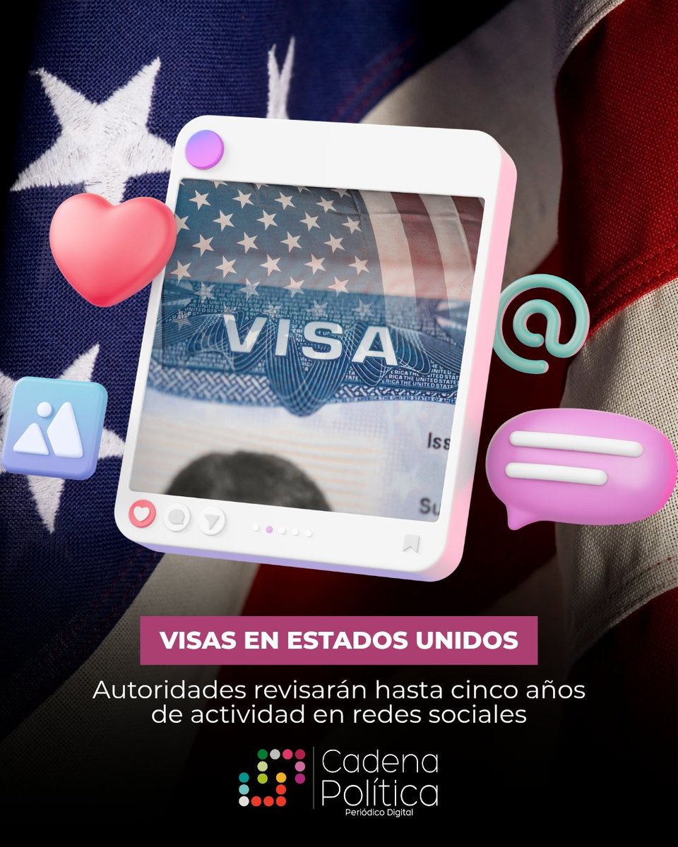 🇺🇸📱 Visas en Estados Unidos: autoridades revisarán hasta cinco años de  actividad en redes sociales como parte del proceso de evaluación. 🛂¿Qué se  podría evaluar específicamente? • Publicaciones públicas y privadas visibles, image size:960x1200