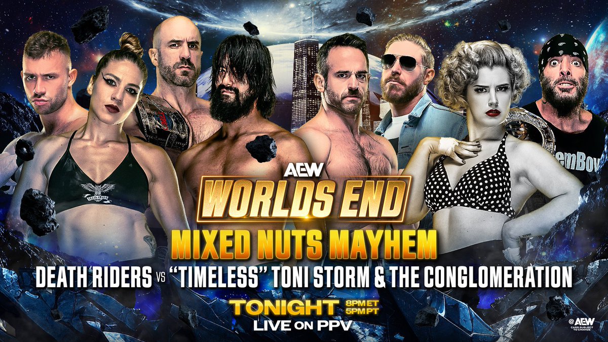 Tonight ain’t about chemistry, it’s about pressure—and one thing about us, we will always apply it better than most. When everything’s legal and everyone’s fair game, that’s when you really find out who you are.

#AEWWorldsEnd