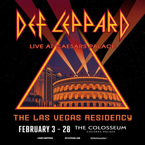 DefLeppardRB's tweet image. Def Leppard Fans, the band will be Live at Caesars Palace - The Las Vegas Residency February 3rd to 28th 2026 at The Colosseum at Caesars Palace!

Expect the hits. Expect the rock. Expect the unexpected.

Tickets are ON SALE NOW at DefLeppard.com/tour
