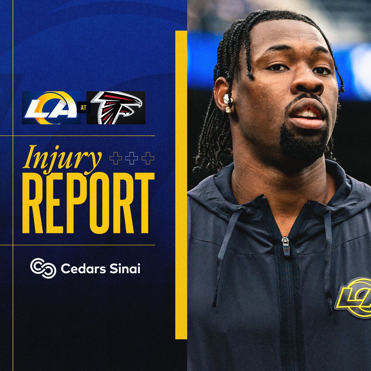 RamsNFL's tweet image. Josh Wallace + Kevin Dotson ruled out for Week 17. Full Injury Report » bit.ly/4pcug9q