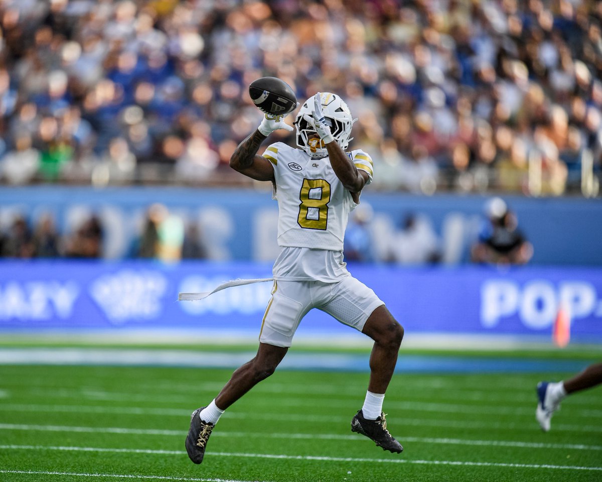 GeorgiaTechFB's tweet image. History made: 2ND ALL-TIME CAREER RECEPTIONS AT GEORGIA TECH 🏆

@MalikRutherford passes Calvin Johnson with 179 receptions.

#StingEm 🐝