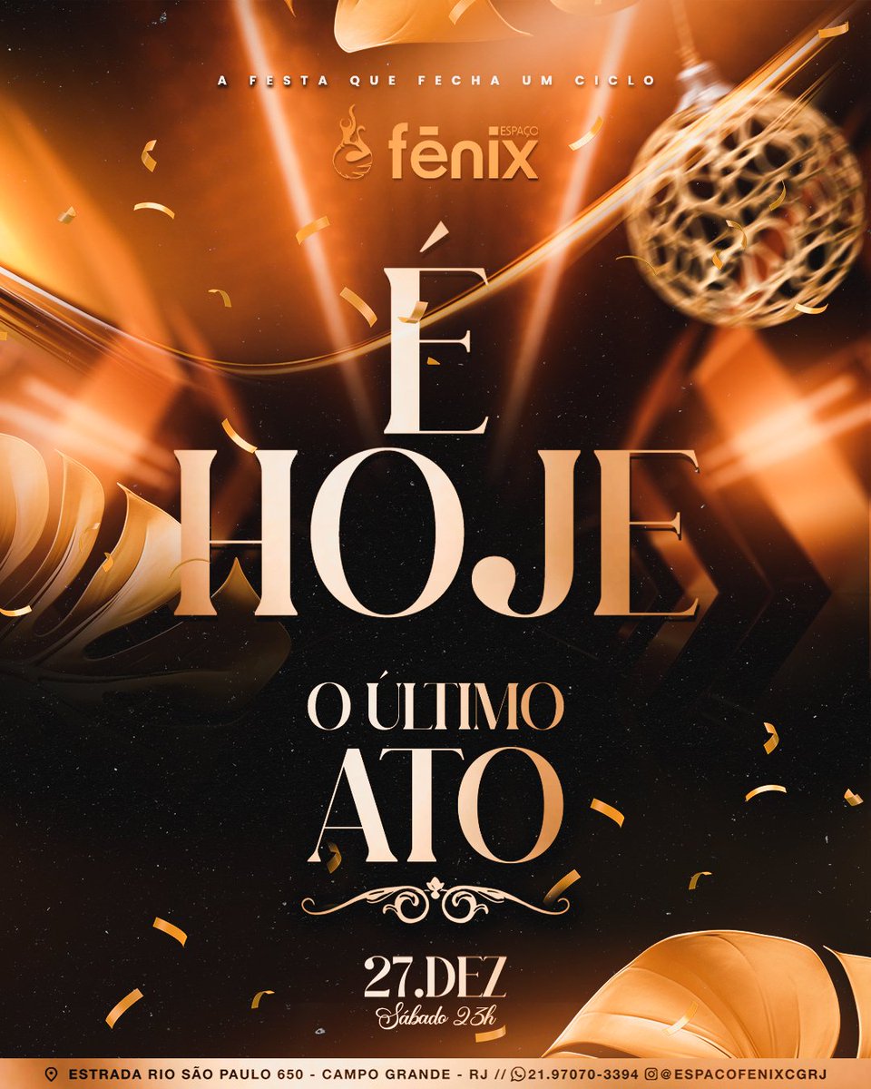 espacofenixRJ's tweet photo. Hoje nós nos despedimos do Espaço Fênix com nossa última festa, nosso ÚLTIMO ATO 🐦‍🔥 

Esperamos todos vocês pra fazer uma noite inesquecível por uma última vez aqui na casinha!

🎟️ https://t.co/OcAxpGcWVG https://t.co/kaQWGfZ2NE