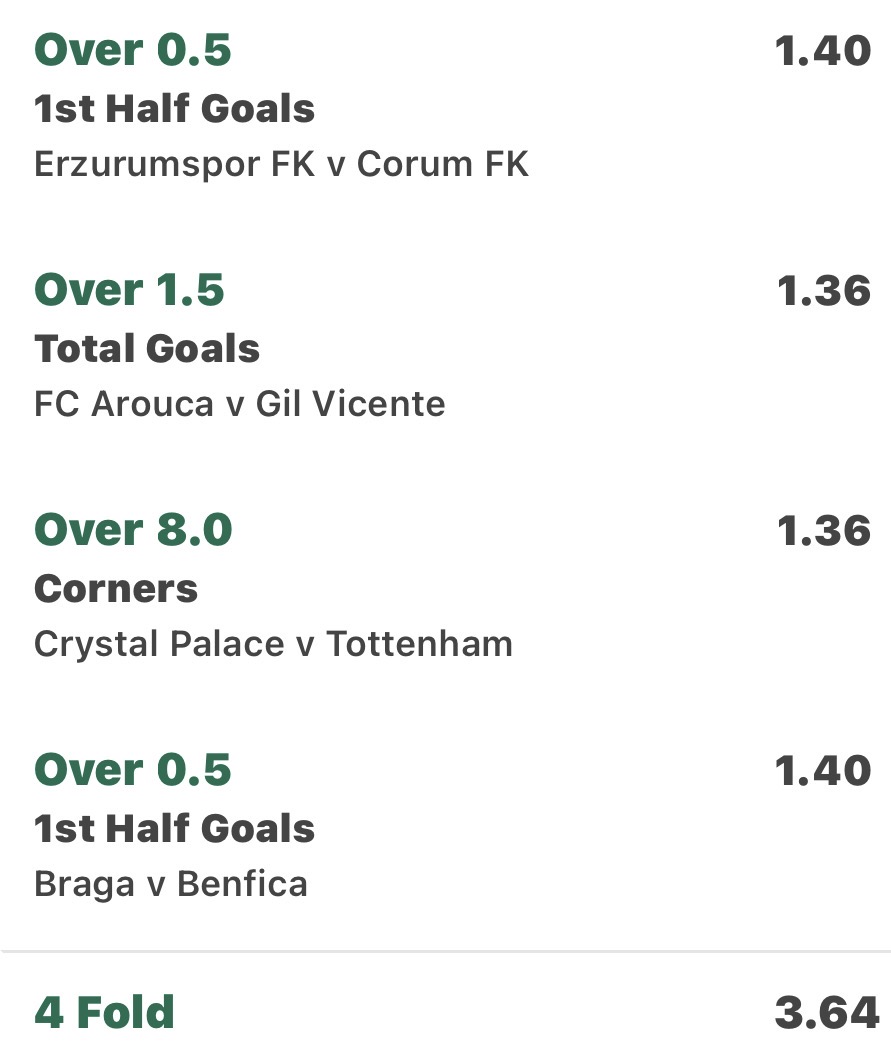 LightningTipss's tweet image. Sunday 3.64/1 Accumulator 

Joining us ? Hit ❤️ &amp;amp; RT 🔄